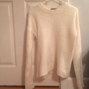 Brandy Melville fuzzy white sweater